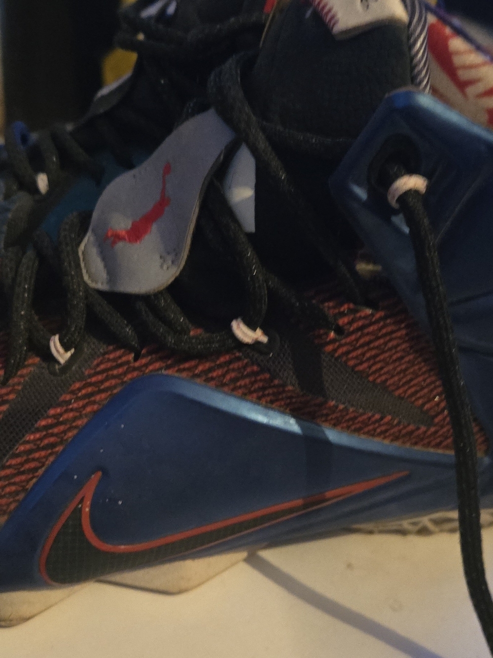 Nike Men's Blue and Red Performance Basketball Shoes